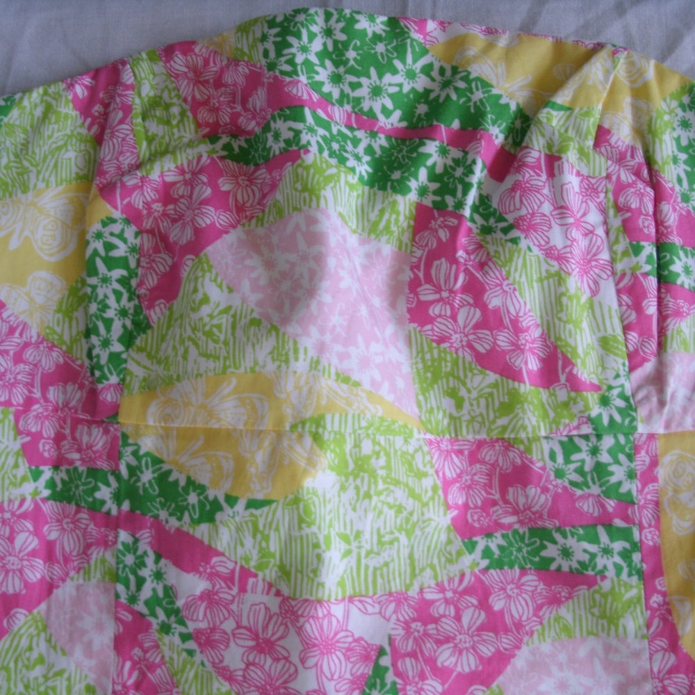 Lilly Pulitzer Dress Wing Ding Patch Franco Strapless Size 0 - Picture 2 of 8